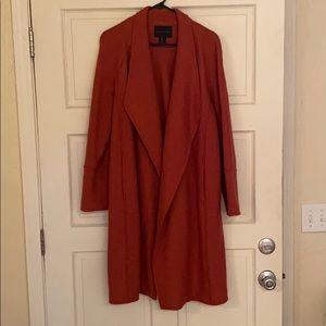 Tahari Open Front Wool Long Jacket/Coat